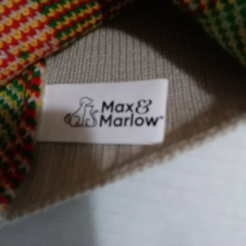 Max & Marlow Red & Green Argyle Pet Sweater Size L *NWT*